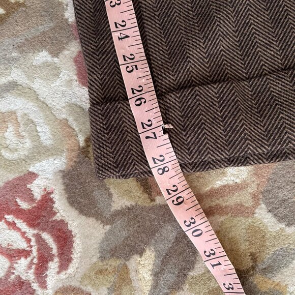 NEW YORK & CO Brand Women's Pull On Herringbone Brown Pants ~ Medium - Picture 4 of 5